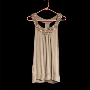 Forever 21 sleeveless knit top Taupe color size Large.